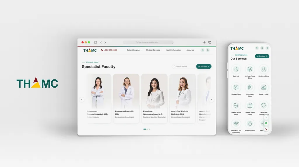 The THAMC specialist faculty directory on desktop and mobile